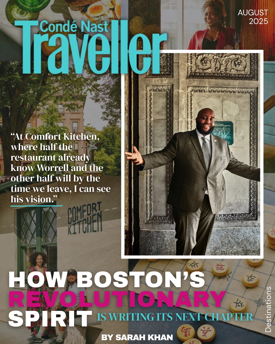Chris Worrell featured in Condé Nast Traveller August 2025